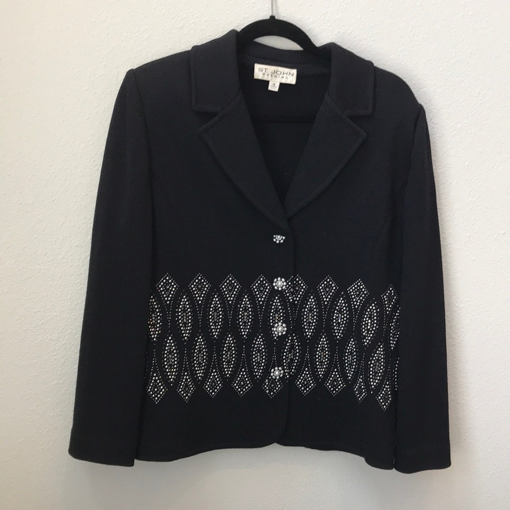 St John knit studded dress top